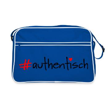 authentic - Retro Bag - blue/white - Front