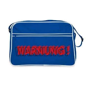 Avertissement - Modern Statement Design - Sac Retro - bleu/blanc - Devant