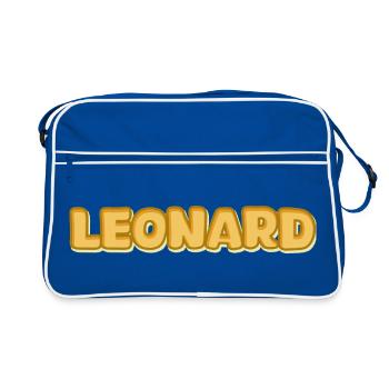 Leonard - Retro Bag - blue/white - Front