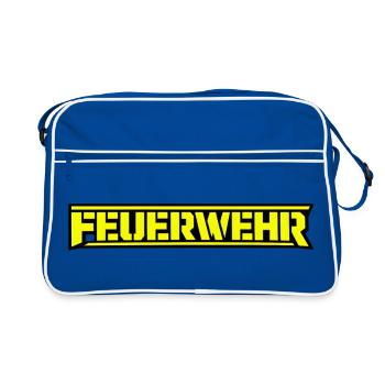 Fireworks Neon Lettering - Retro Bag - blue/white - Front
