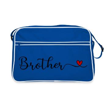 Frère - Cœur de Frère - Sac Retro - bleu/blanc - Devant