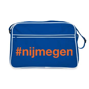 Nijmegen Netherlands - Retro Tasche - Blau/Weiß - Vorne