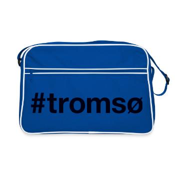 Tromsø Norge, Norvège - Sac Retro - bleu/blanc - Devant