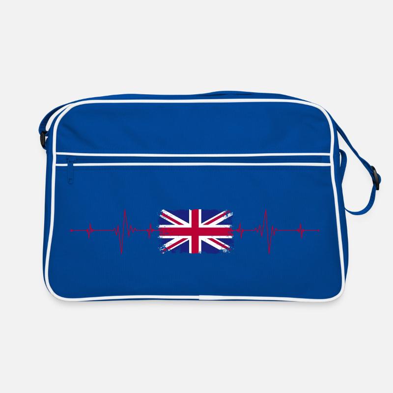 Union Jack Heartbeat Edition - Retro Tasche - Blau/Weiß
