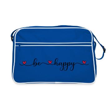 Soyez heureux - Sac Retro - bleu/blanc - Devant