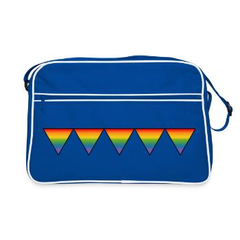 Triangles LGBTQIA arc-en-ciel - Sac Retro - bleu/blanc - Devant