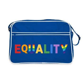 equality - Retro Tasche - Blau/Weiß - Vorne