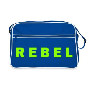 T-shirt streetwear à motif rebelle - Sac Retro - bleu/blanc - Devant