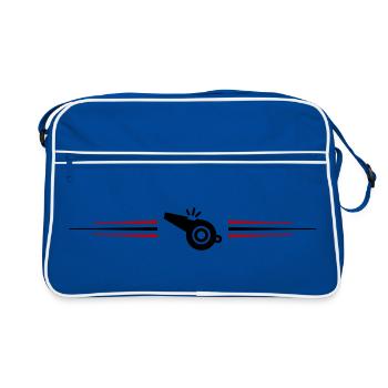 Ligne de sifflet - Sac Retro - bleu/blanc - Devant