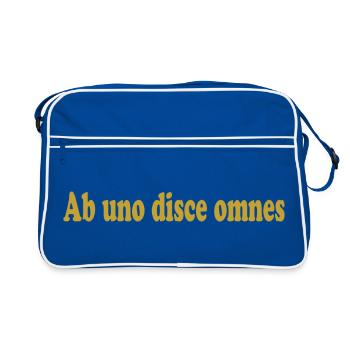ab uno disce omnes Latin quote Latein - Retro Bag - blue/white - Front
