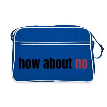 how about no - Retro Bag - blue/white - Front