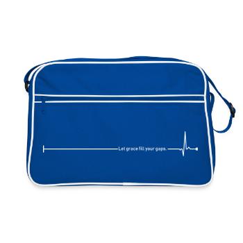 Grace heartbeat - Retro Bag - blue/white - Front