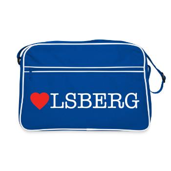 Olsberg - Retro Tasche - Blau/Weiß - Vorne