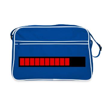 Barre de chargement rectangle Noir Rouge (75%) - Sac Retro - bleu/blanc - Devant