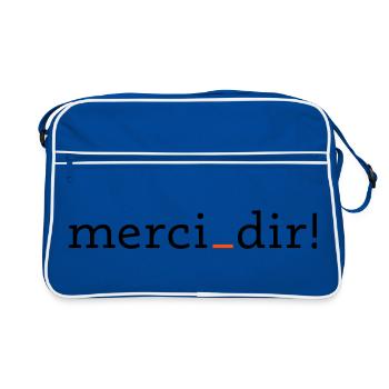 merci dir - 2 couleurs - Sac Retro - bleu/blanc - Devant