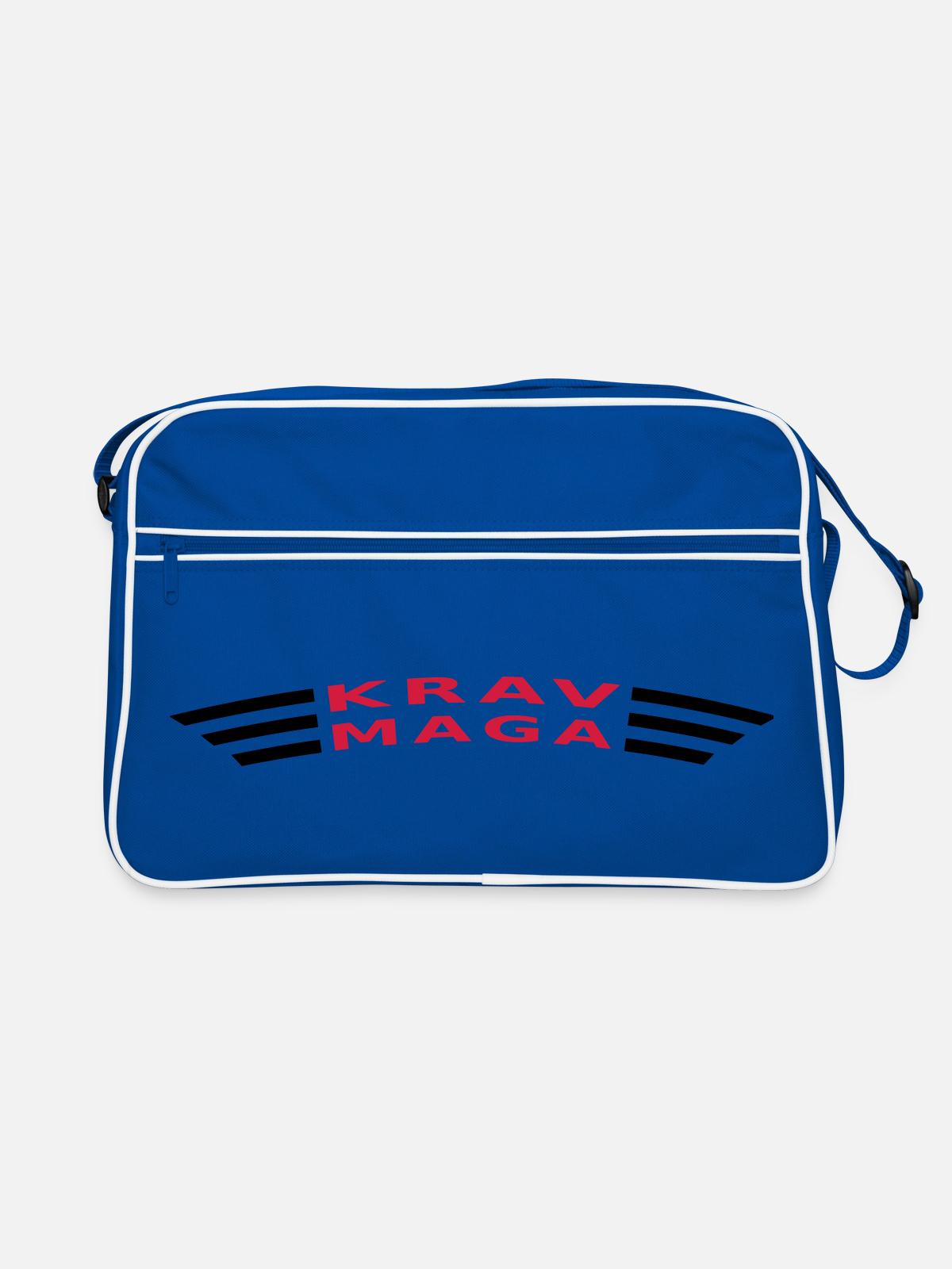 KRAVMAGA curved - Retro Bag - blue/white - Front