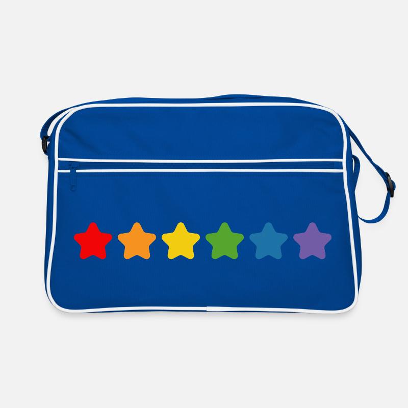 Regenbogen Sternchen LGBT lgbtqi queer Retro Tasche