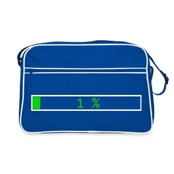 Barre de chargement Vert 1% contour Blanc - Sac Retro - bleu/blanc - Devant