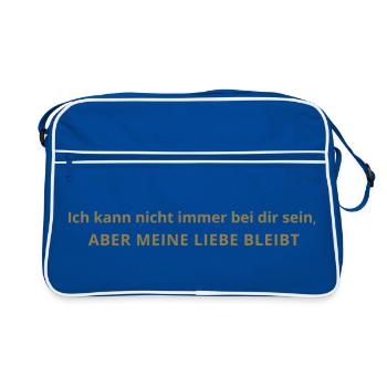 Mon amour demeure – un message du cœur - Sac Retro - bleu/blanc - Devant