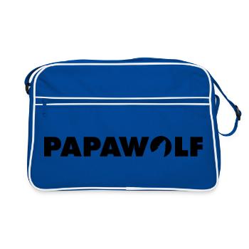 Lettrage Papawolf - Sac Retro - bleu/blanc - Devant
