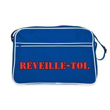 Wake up - Retro Bag - blue/white - Front