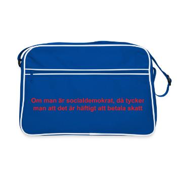 Conception de textes satiriques analytiques - Sac Retro - bleu/blanc - Devant