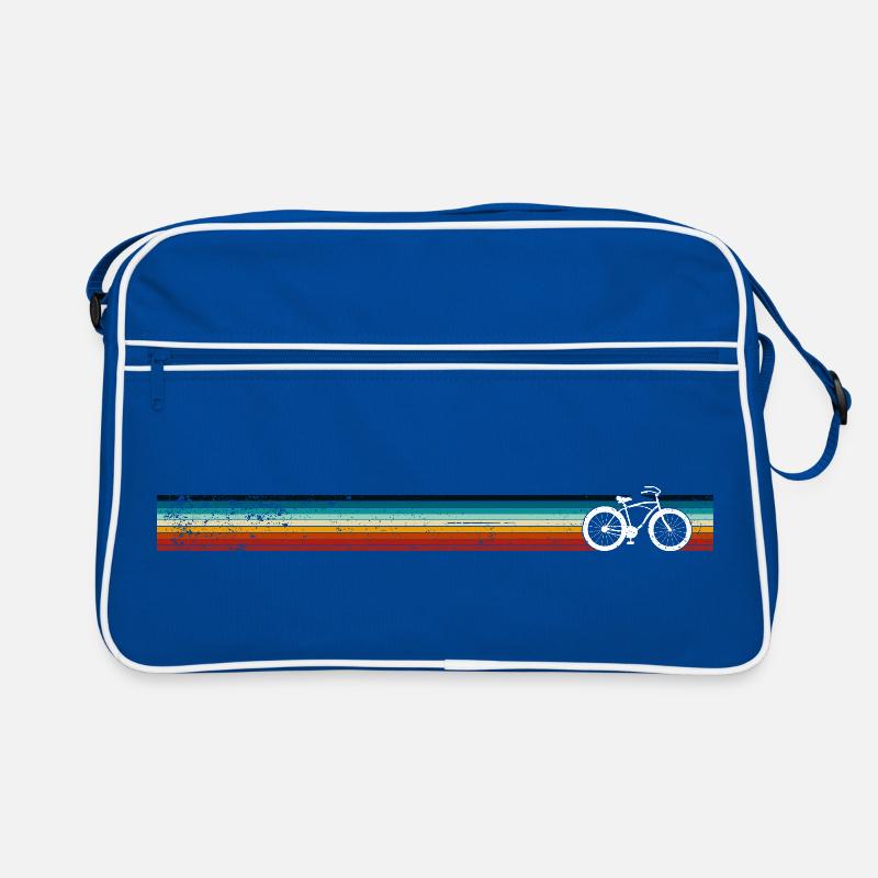 Conception de vélo à rayures arc-en-ciel Sac Retro