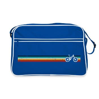 Palette de rayures de vélo rétro - Sac Retro - bleu/blanc - Devant