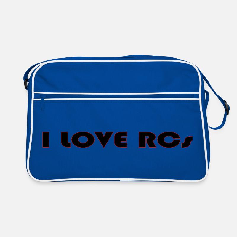 Ich liebe Rcs - Retro Tasche - Blau/Weiß