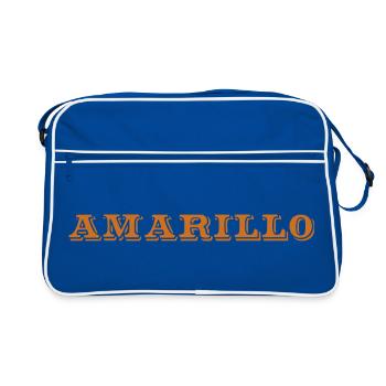 Amarillo Texas - Retro Tasche - Blau/Weiß - Vorne