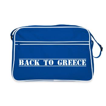 Greece, Greece - Retro Bag - blue/white - Front