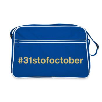 born on October 31 Birthday birthday - Retro Bag - blue/white - Front