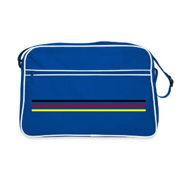 Drapeau de la ligne d’Allemagne - Sac Retro - bleu/blanc - Devant