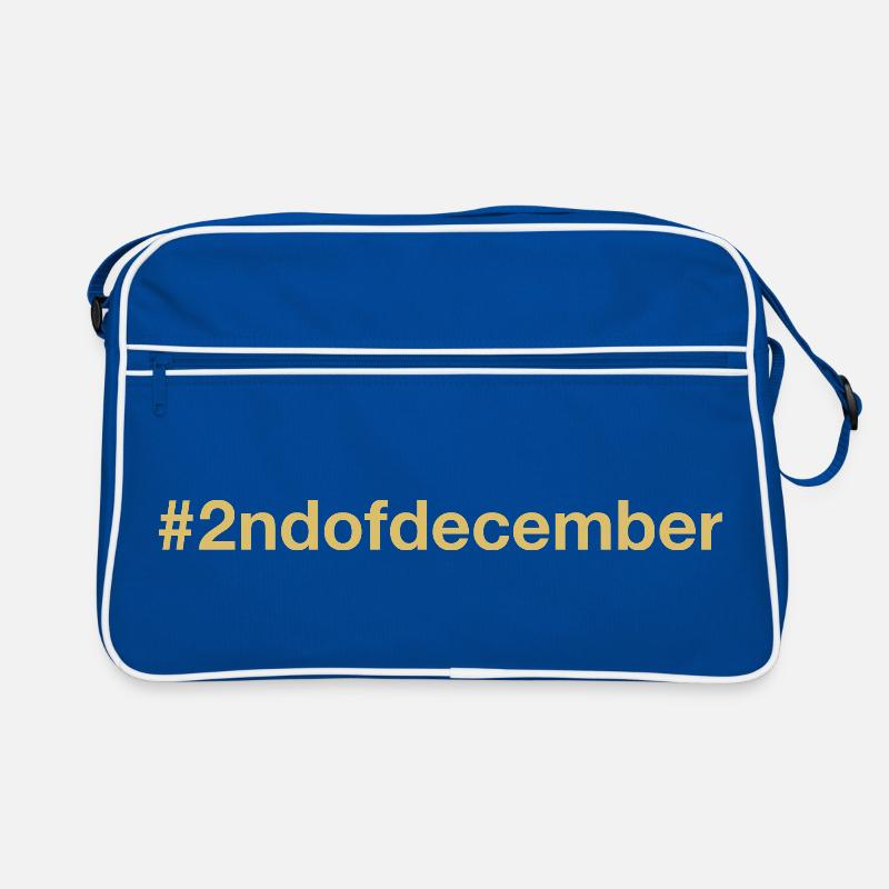 geboren am 2. Dezember Geburtstag birthday Retro Tasche