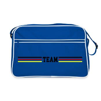 Ligne Team Germany - Sac Retro - bleu/blanc - Devant