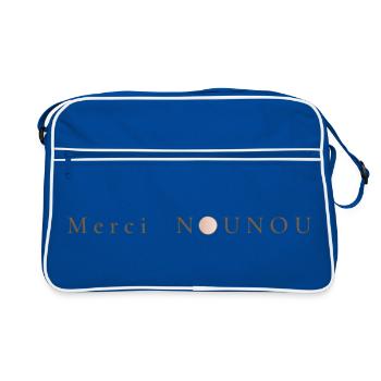 Message of Recognition - Thank You Nanny - Retro Bag - blue/white - Front
