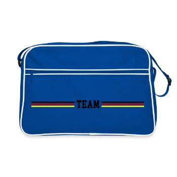 Drapeau de l’équipe Allemagne - Sac Retro - bleu/blanc - Devant