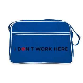 Je ne travaille pas ici. - Sac Retro - bleu/blanc - Devant