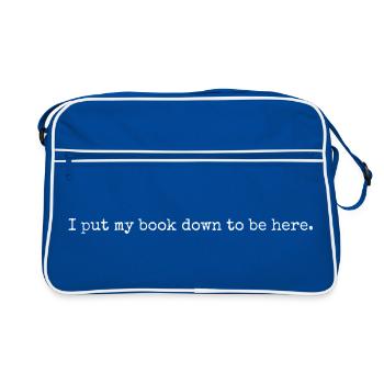 J’ai posé mon livre - Sac Retro - bleu/blanc - Devant