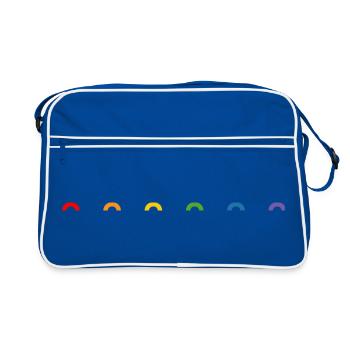 🌈❤️Arc-en-ciel arc-en-ciel🏳️ 🌈 - Sac Retro - bleu/blanc - Devant
