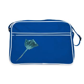 Rays with turquoise skin - Retro Bag - blue/white - Front