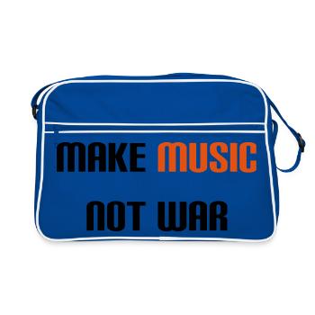 Make Music Not War (V) - Sac Retro - bleu/blanc - Devant