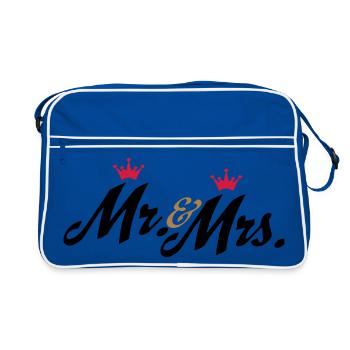 mariage - Sac Retro - bleu/blanc - Devant