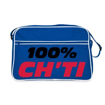 100% Ch'ti - Sac Retro - bleu/blanc - Devant