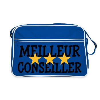 Meilleur Conseiller - Sac Retro - bleu/blanc - Devant