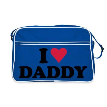 i love daddy - Retro Bag - blue/white - Front
