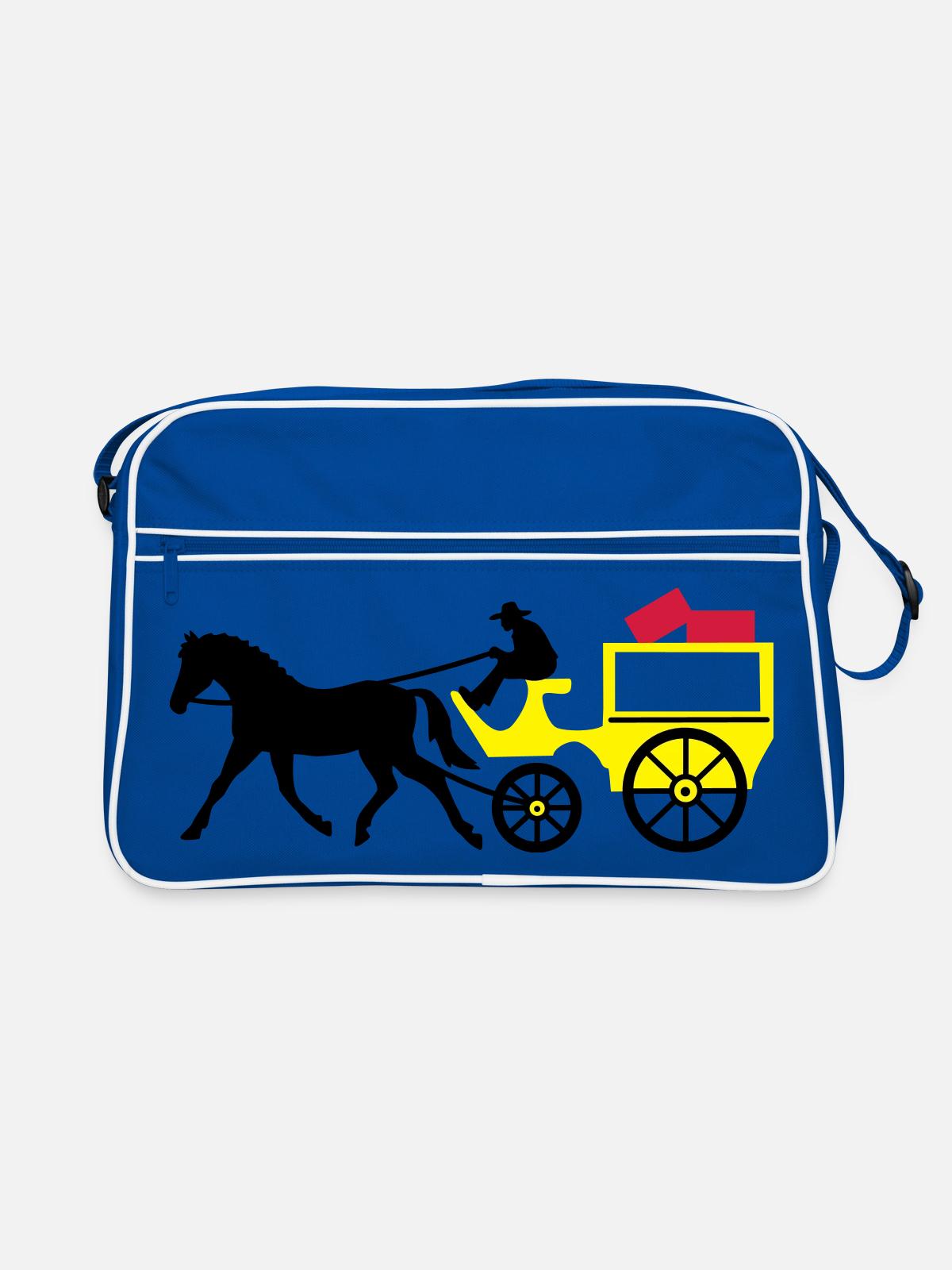 carriage - Retro Bag - blue/white - Front