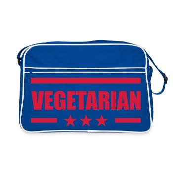 Vegetarian - Sac Retro - bleu/blanc - Devant