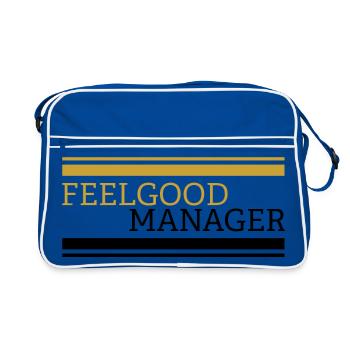 Feelgood manager white tshirt - Retro Bag - blue/white - Front