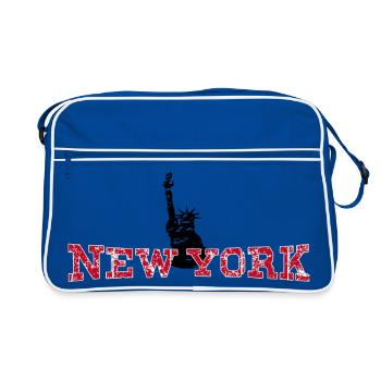 Meet me in New York - Retro Bag - blue/white - Front